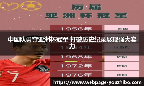 中国队勇夺亚洲杯冠军 打破历史纪录展现强大实力